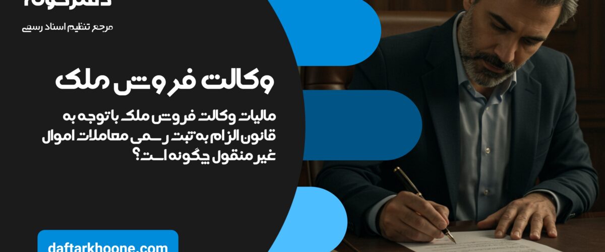 وکالت فروش اموال غیرمنقول،وکالت فروش ملک،وکالت بلاعزل